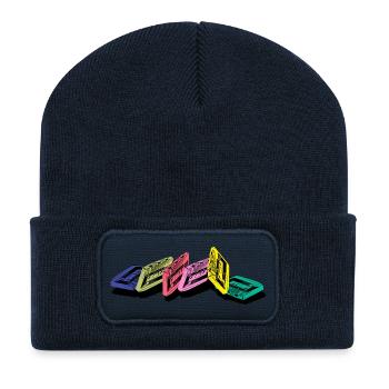 Kassette - Recycelte Patch Beanie - French Navy - Vorne