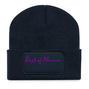 MAMIE. FÊTE DES MÈRES. BONNE FÊTE MAMIE. JE T'AIME - Beanie recyclé à patch - bleu marine - Devant
