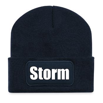 Storm - (Human Name) - Recycled Patch Beanie - french navy - Front