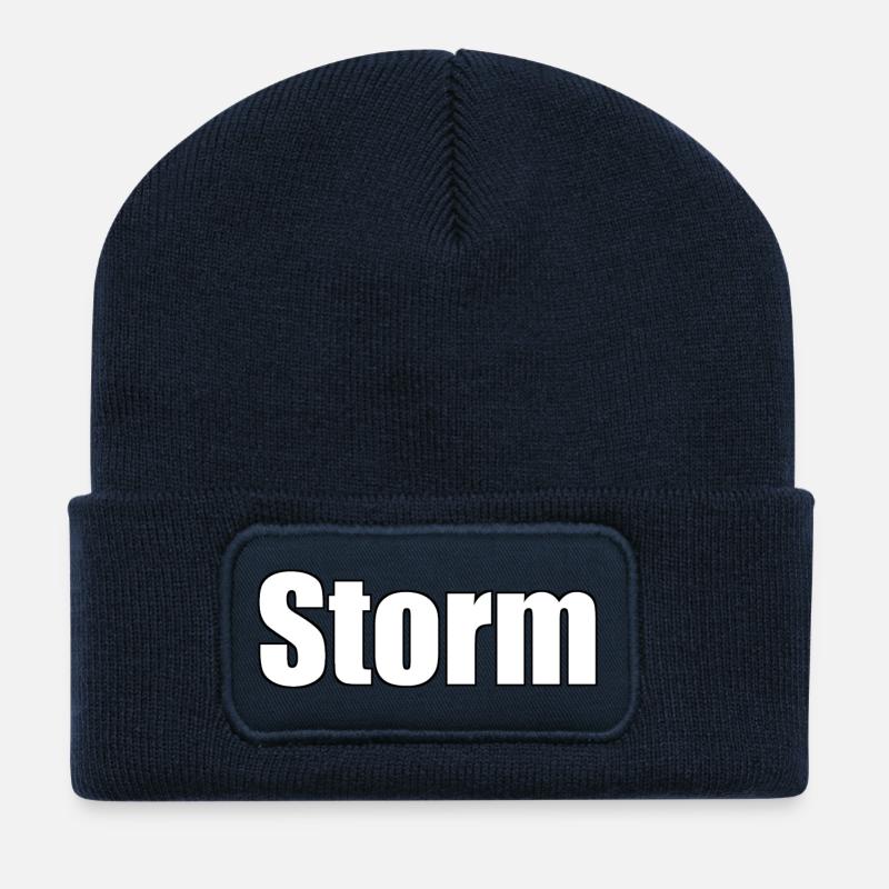 Storm - (Human Name) - Recycled Patch Beanie - french navy
