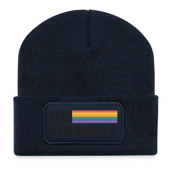LGBT Pride Month - Be Yourself - Recycled Patch Beanie - french navy - Front