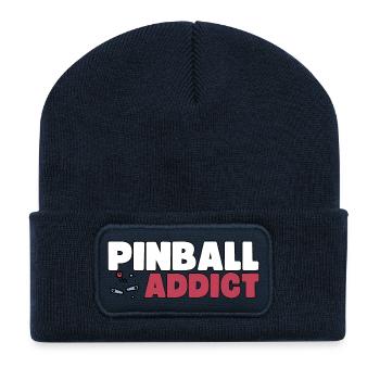 Pinball Addict Pinball Machine Collectible Gift - Recycled Patch Beanie - french navy - Front