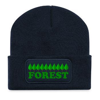 FORÊT - Beanie recyclé à patch - bleu marine - Devant