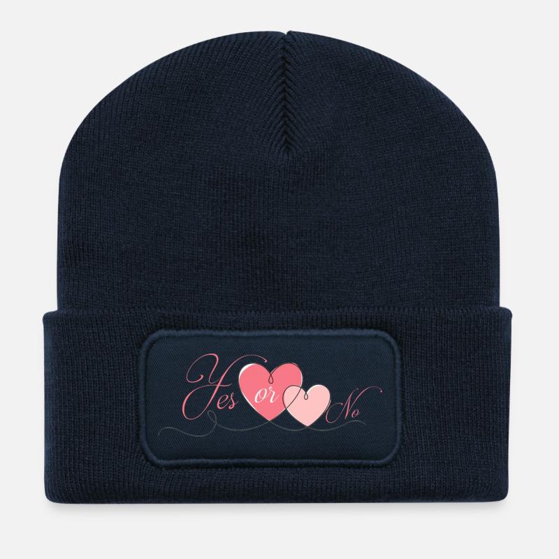 YES OR NO - Beanie recyclé à patch - bleu marine