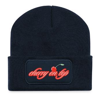 Cherry On Top  - Recycelte Patch Beanie - French Navy - Vorne