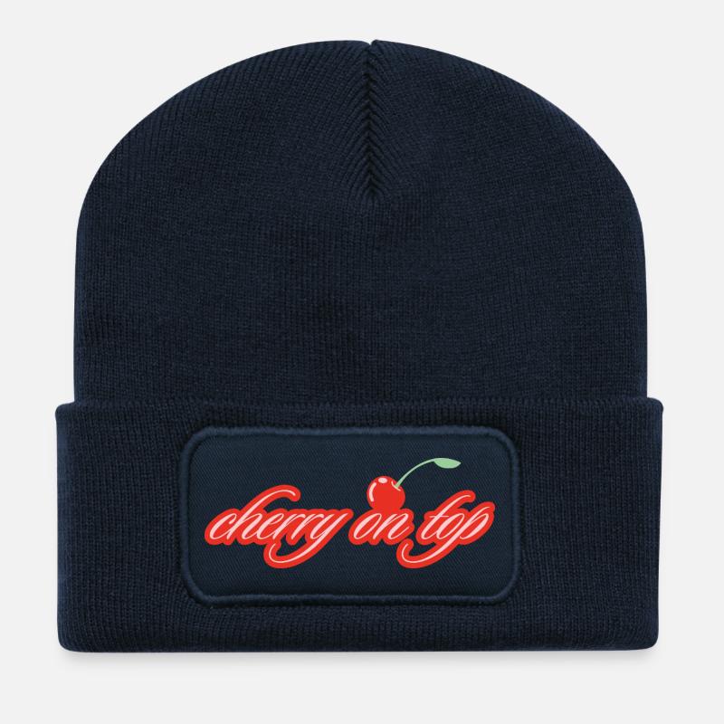 Cherry On Top - Recycelte Patch Beanie - French Navy