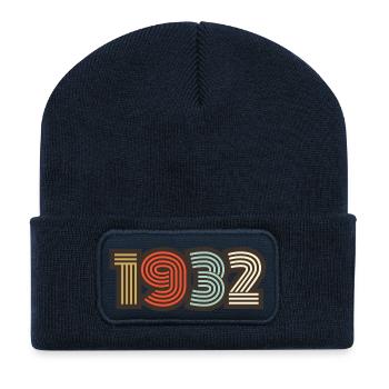1932 Retro Jahrgang - Recycelte Patch Beanie - French Navy - Vorne