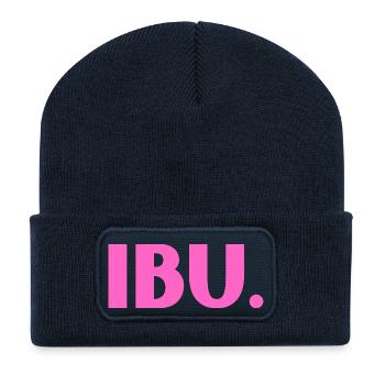 INDONET Ibu - Beanie recyclé à patch - bleu marine - Devant