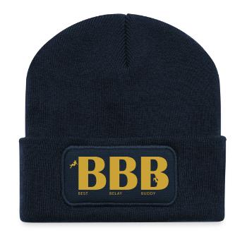 Best Belay Buddy - Recycelte Patch Beanie - French Navy - Vorne