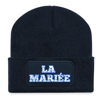 The Blue Chinoiserie Bride - Recycled Patch Beanie - french navy - Front