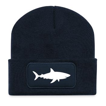Shark - Recycled Patch Beanie - french navy - Front