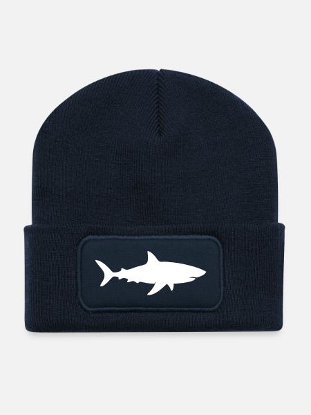 Shark - Recycelte Patch Beanie - French Navy