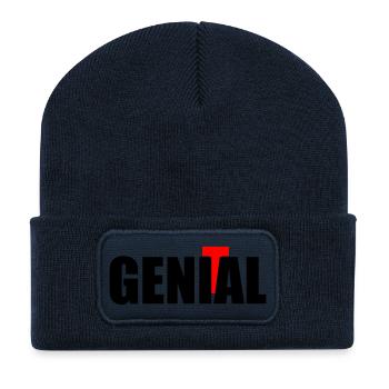 genial genital - Recycelte Patch Beanie - French Navy - Vorne