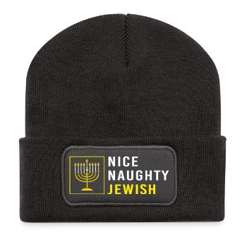 Hanukah Hanukkah Chanukkah - Recycelte Patch Beanie - Dunkelgrau - Vorne
