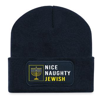 Hanukah Hanukkah Chanukkah - Recycelte Patch Beanie - French Navy - Vorne