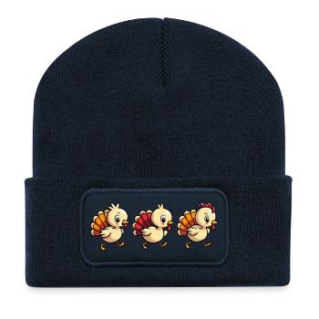 Thanksgiving Truthahn Baby - Recycelte Patch Beanie - French Navy - Vorne