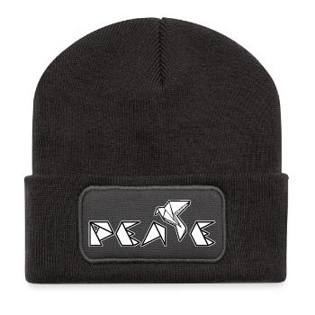 Peace - Recycled Patch Beanie - dark grey - Front