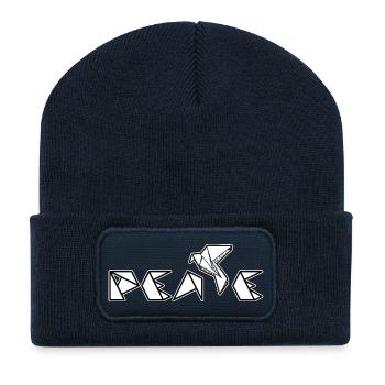 peace - Recycelte Patch Beanie - French Navy - Vorne