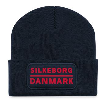 Silkeborg, Danemark - Beanie recyclé à patch - bleu marine - Devant
