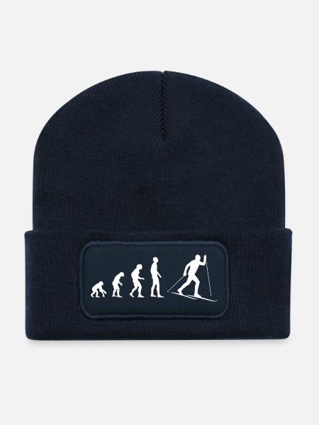 langlauf_cross_country_skiing_shirt_gift_Evolut - Beanie recyclé à patch - bleu marine