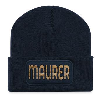 BRICKLAYER BUILDING BRICKS - Recycled Patch Beanie - french navy - Front