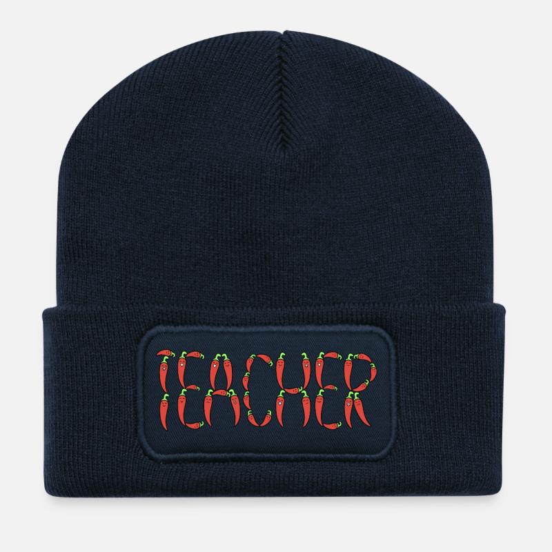 Chili teacher - Recycled Patch Beanie - french navy