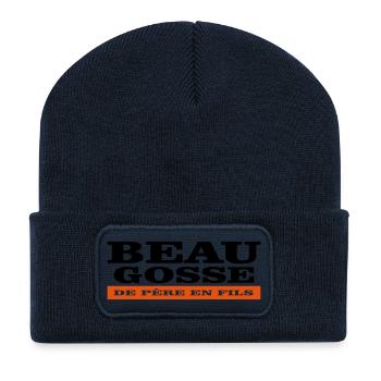 Beau Gosse DE Père En FILS - Beanie recyclé à patch - bleu marine - Devant