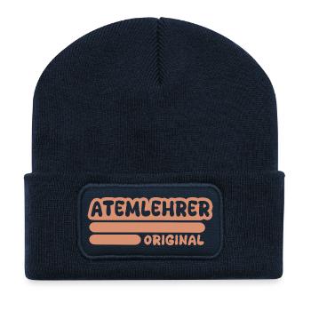 Gift for Breathing Instructor - Recycled Patch Beanie - french navy - Front