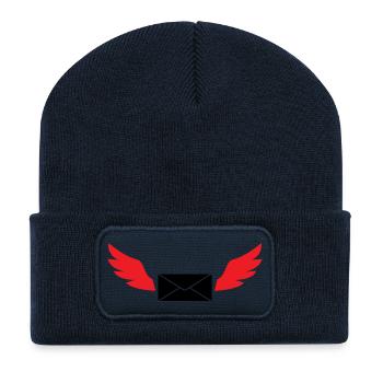 Express Mail Envelope Winged Post - Recycled Patch Beanie - french navy - Front