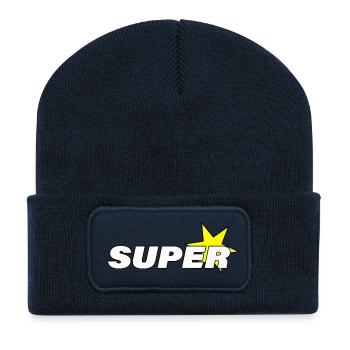 SUPER STAR - Recycled Patch Beanie - french navy - Front