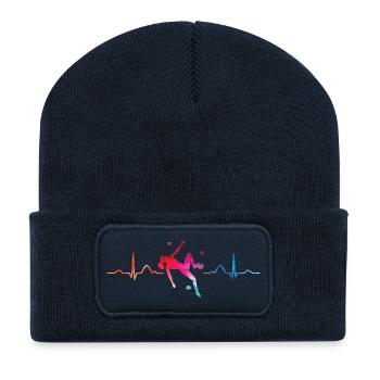 Boulderer heartbeat Bouldering Bouldering - Recycled Patch Beanie - french navy - Front
