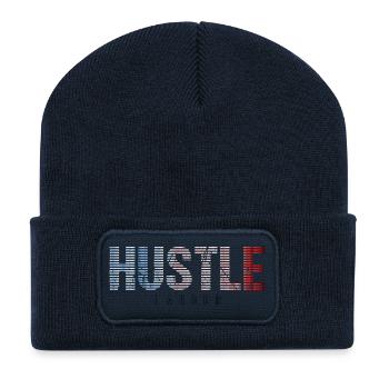 Dégradé rayé Hustle - Beanie recyclé à patch - bleu marine - Devant