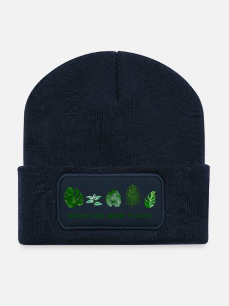 NeverTooManyPlants - Recycelte Patch Beanie - French Navy