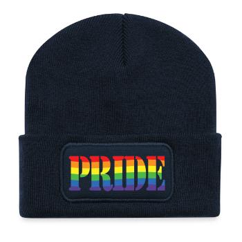Rainbow Pride - Recycelte Patch Beanie - French Navy - Vorne