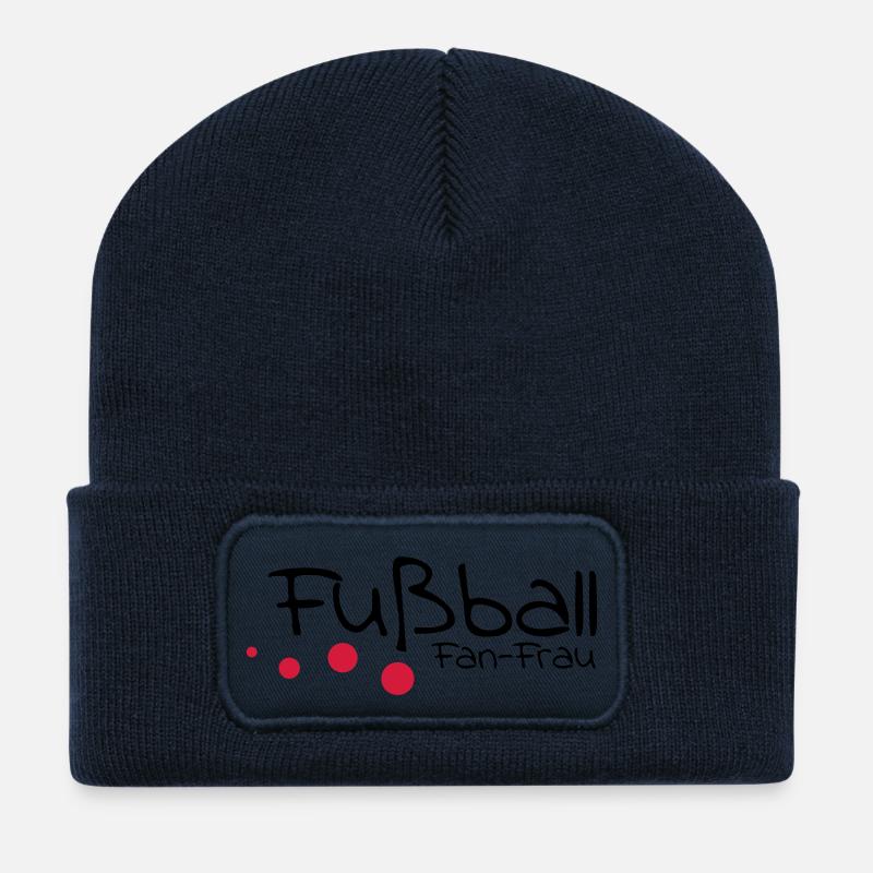 fußball - Recycelte Patch Beanie - French Navy