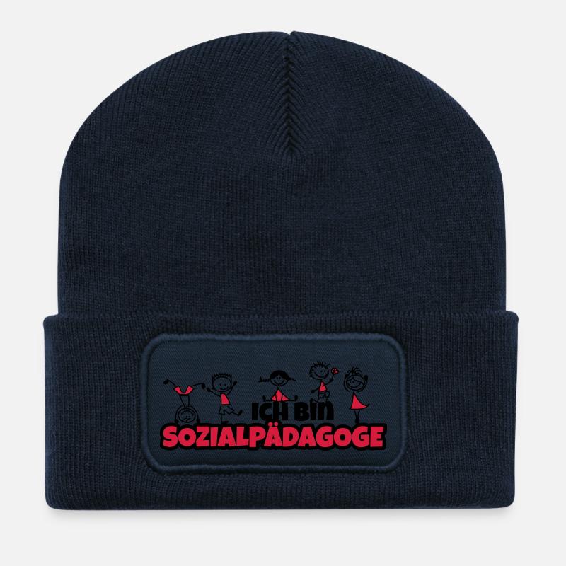 ich bin sozialpädagoge - Recycelte Patch Beanie - French Navy