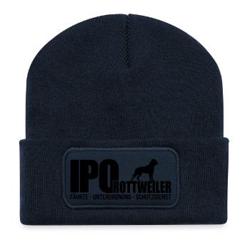 IPO ROTTWEILER - Recycelte Patch Beanie - French Navy - Vorne