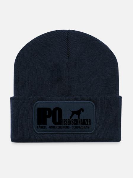 IPO RIESENSCHNAUZER - Recycelte Patch Beanie - French Navy