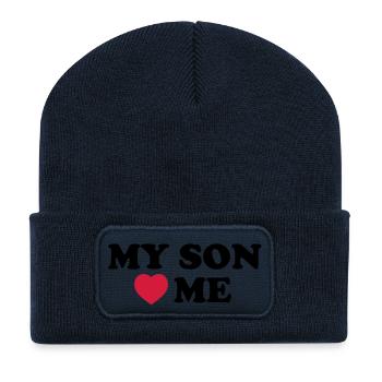 my son loves me - Recycelte Patch Beanie - French Navy - Vorne