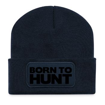 born to hunt - Recycelte Patch Beanie - French Navy - Vorne