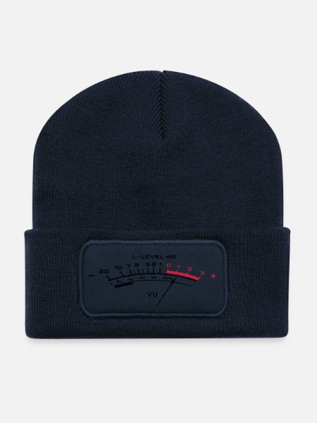 vu meter t-shirt - Recycled Patch Beanie - french navy