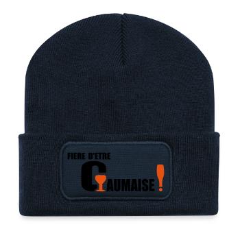 fiere gaumaise - Beanie recyclé à patch - bleu marine - Devant