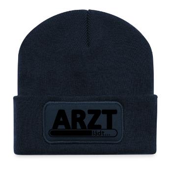 Arzt // Ärztin // Mediziner // Dr Doktorin Doktor - Recycelte Patch Beanie - French Navy - Vorne