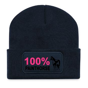 100% Painthorse - Recycelte Patch Beanie - French Navy - Vorne