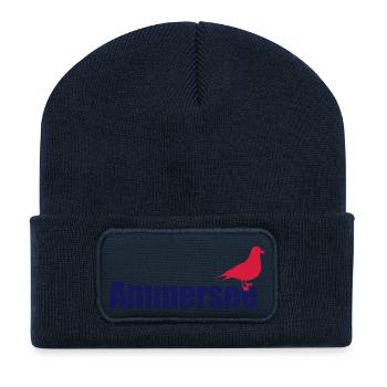 Ammerseemöwe 2c - Recycelte Patch Beanie - French Navy - Vorne