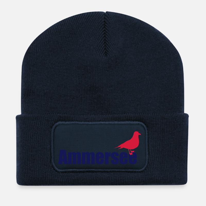 Ammerseemöwe 2c - Recycelte Patch Beanie - French Navy