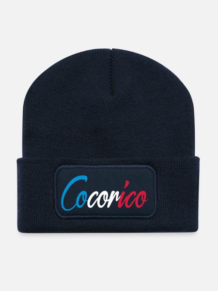 Cocorico - Beanie recyclé à patch - bleu marine