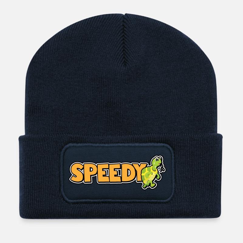 Speedy - Fast Turtle - Recycled Patch Beanie - french navy