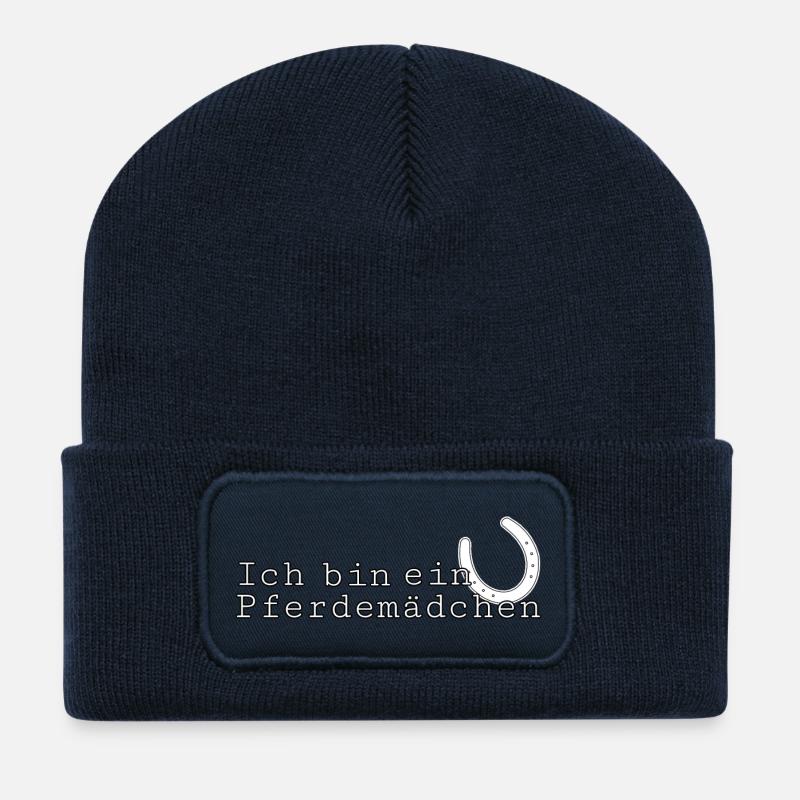 Pferdemädchen - Recycelte Patch Beanie - French Navy