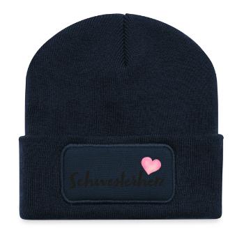 Schwesterherz - Recycelte Patch Beanie - French Navy - Vorne